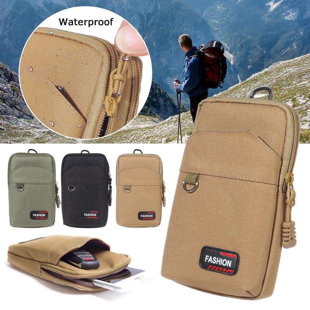 Men Single/double Layer Camping Hunting EDC Molle Bag Wallet Pocket Waist Purse Phone Pouch