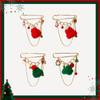 European & American Style Christmas Hat Bell Snowman Brooch - Cute, Creative, Festive Corsage Ornament
