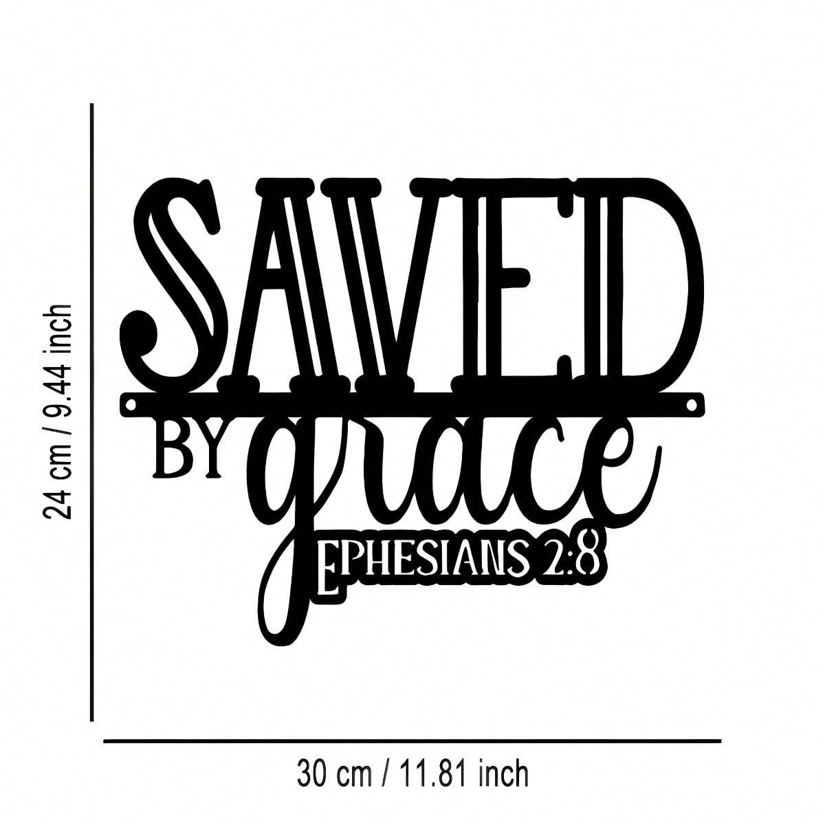 

Saved by Grace Christian Metal Wall Plaque Inspirational Faith Quote Home Office Decor Gift різнокольоровий