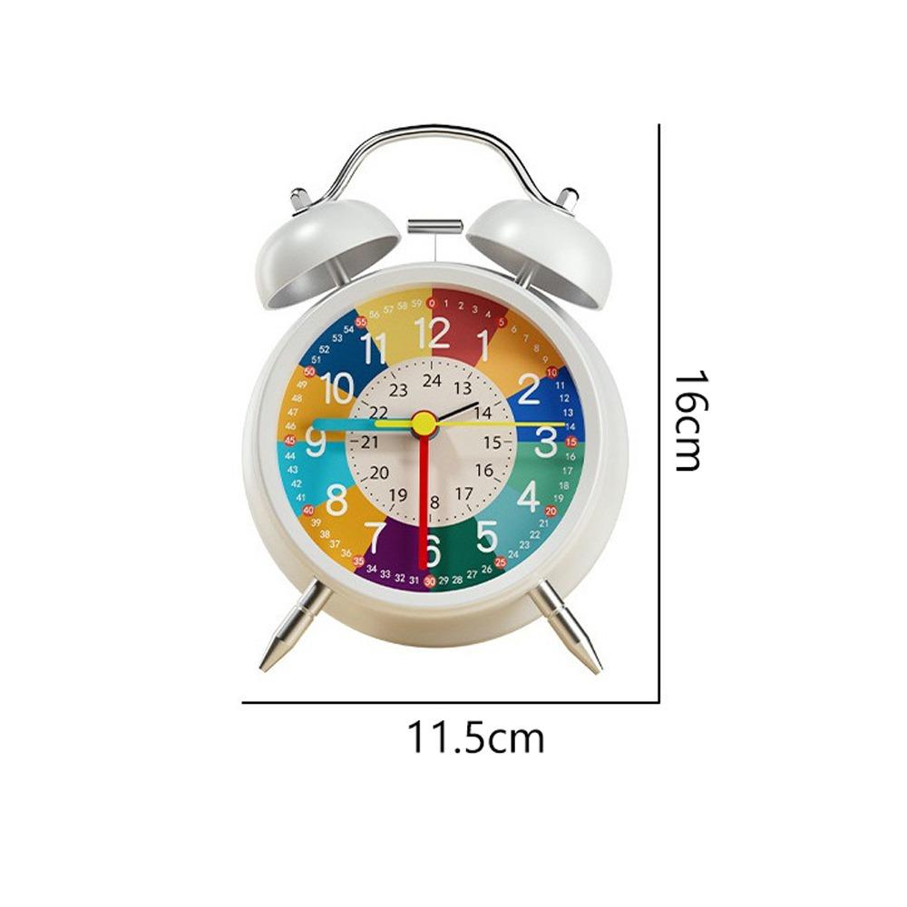 Creative Metal Alarm Clock Colorful Dual Bell Children Learning Clock Wake Up Clock Living Room