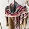 Womens Silk Cashmere Wool Scarf Winter Warm Square Shawl Fashion Luxury