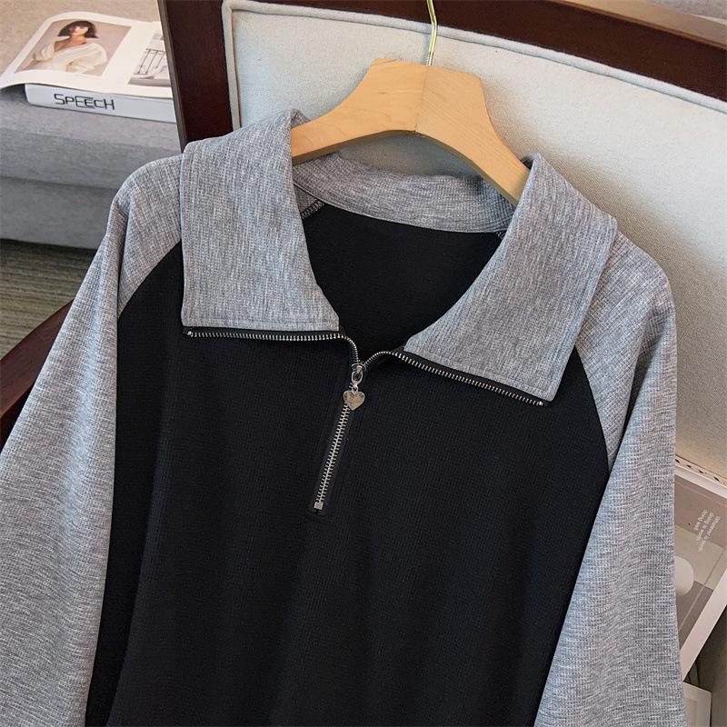 Plus Size Women's Loose Hoodie Dress - Bust 150/160 Cm, Sizes 200-350 Jin