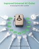 and MOMAX PD 70W GaN Fast Charging Power Converter for International Simultaneous Charging of 7 3 PD 2 QC 2 AC 2 AC International Outlets Worldwide