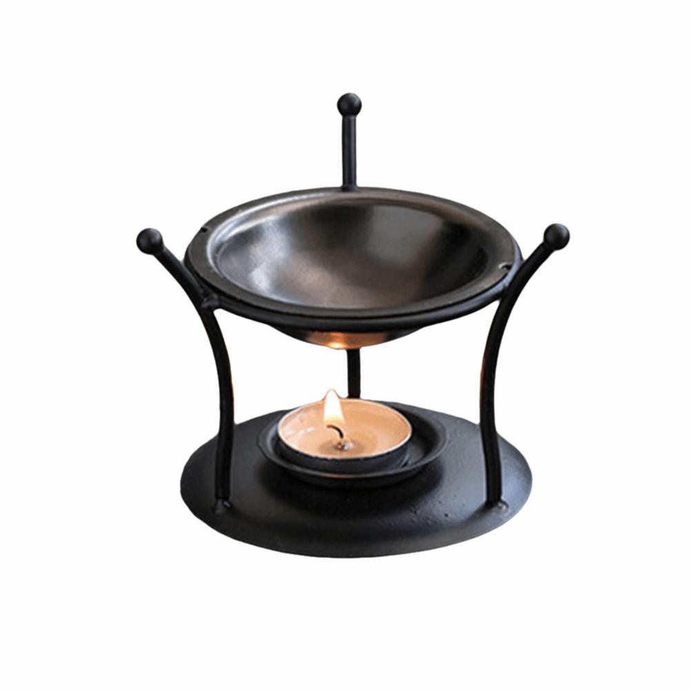 Creative Essential Oil Warmer Portable Retro Metal Incense Burner Hollow Out Polygon Candle Heating Holder Bedroom Use 7