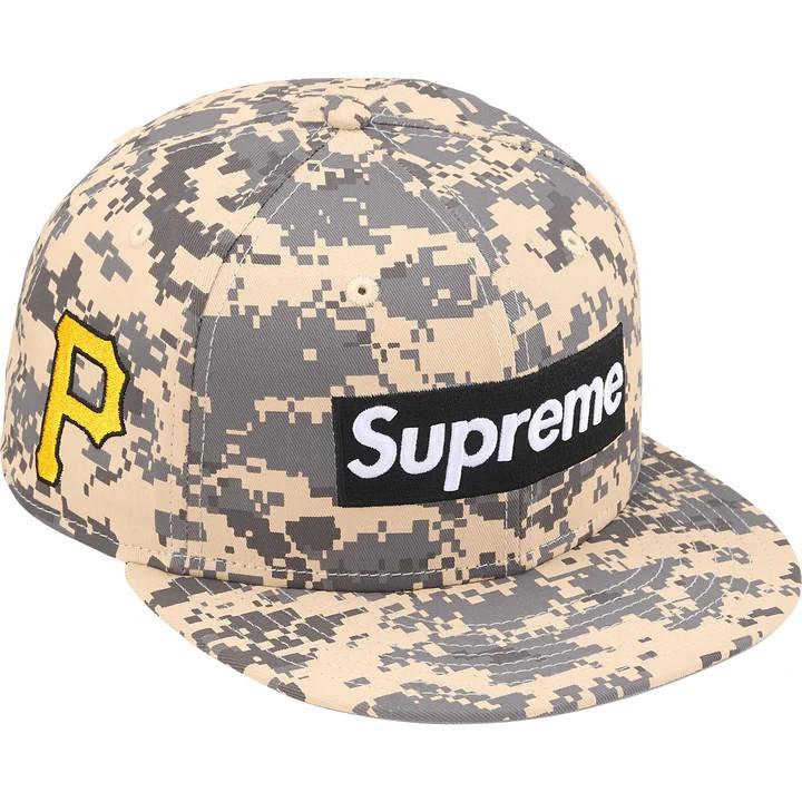 Supreme MLB New Era Teams Box Logo Pittsburgh Pirates Digi Camo 7 3/4