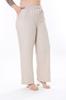 Dámské kalhoty pro větší velikosti, lněné, pohodlný střih, elastický pas, velké velikosti