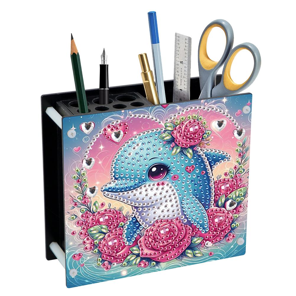 DIY Diamond Painting Kit Special Shape Diamond Pen Container Office Supplies Storage Box Rhinestone Art Desk Organizer for Desk