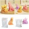 Dog Statue Silicone Candle Molds Food Safe Silicone Temperature Resistant for Resin Casting Candle Soap Home Decoration