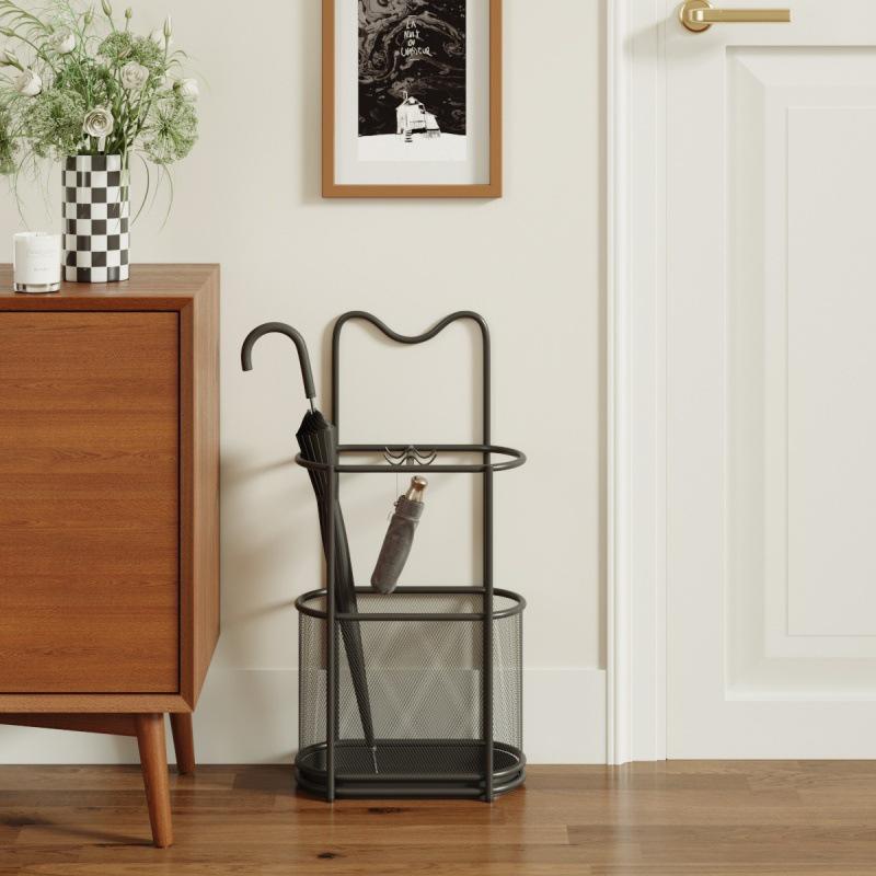 Кованая подставка для зонтов для прихожей чёрный 3650₽