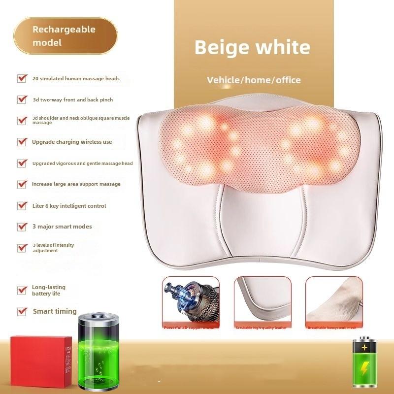 Fabrik Nackenmassagekissen Zervikaler Masseur Taille Rücken Schulter Shiatsu Kneten Multifunktional Heiße Kompresse Entspannung Geschenk