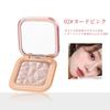 LIANGNISHI Highlight Powder 02 Nude Pink 4 Shades Matte & Pearl Glow Fine Glitter Face Highlighter Contour Shading Makeup Palette Beginner