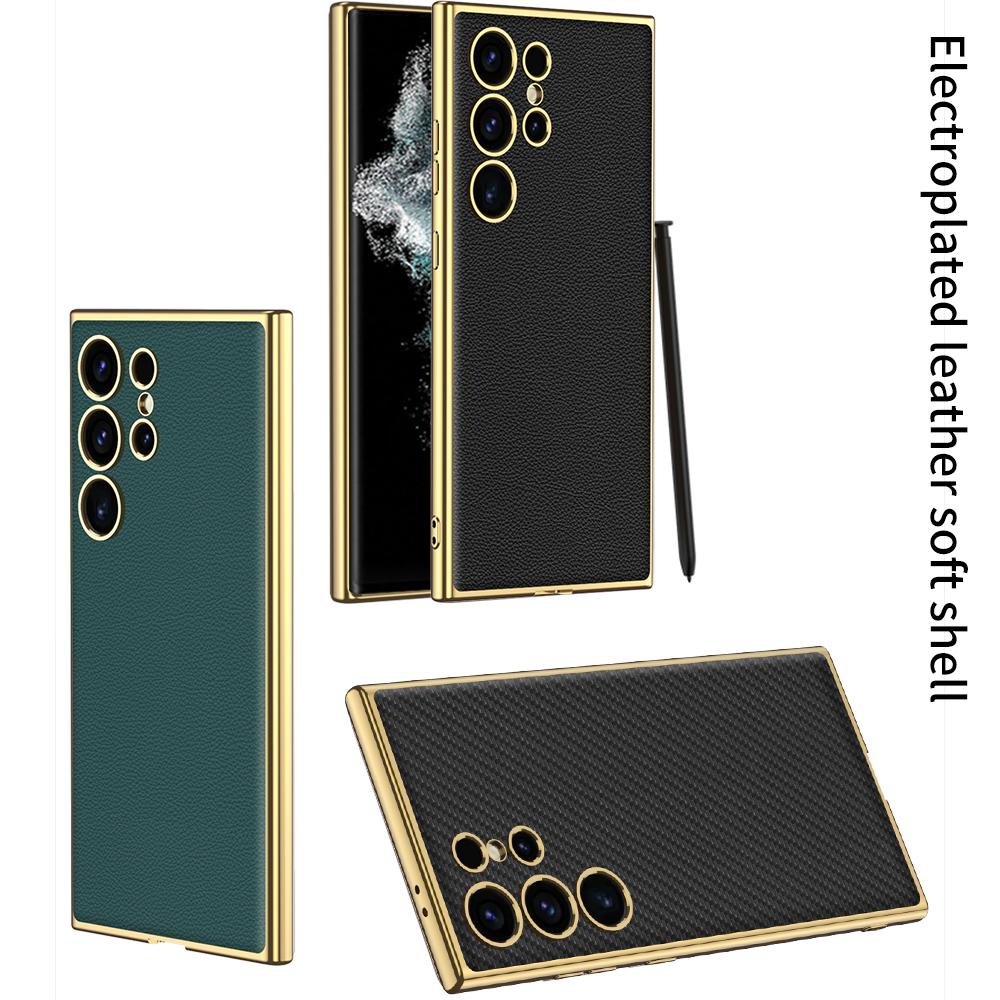 

GKK for Samsung Galaxy S24 Ultra Case Electroplating Frame Slim Phone Cover Black
