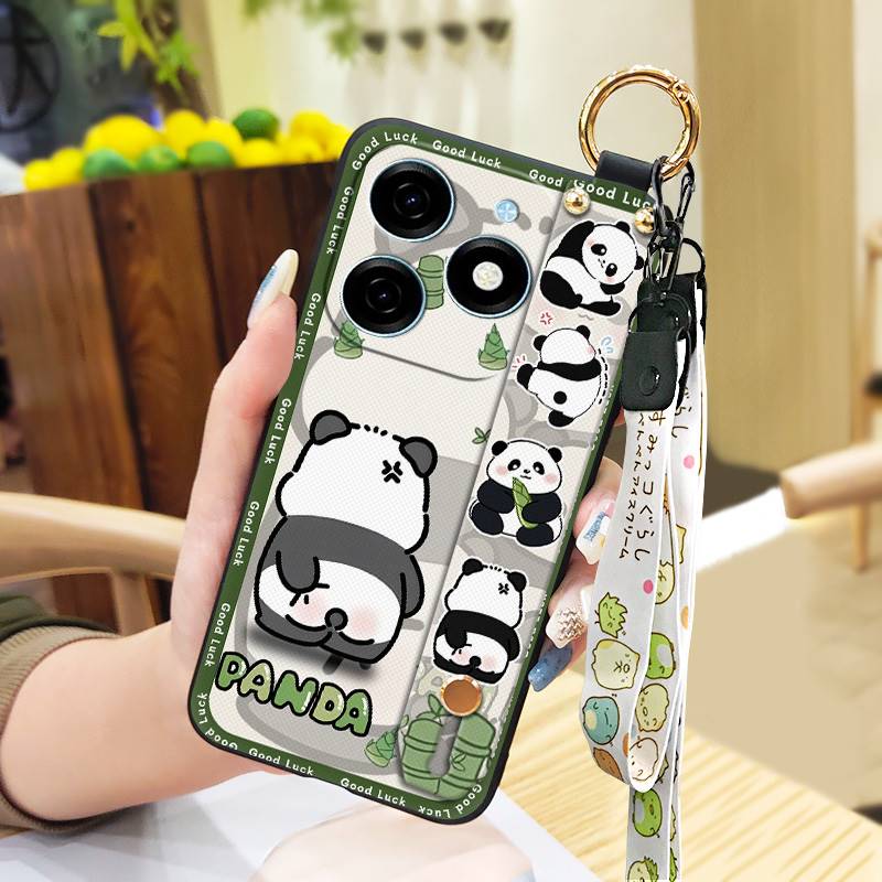 Fashion Design Shockproof Phone Case For Tecno Spark20/KJ5 Protective Back Cover Anti-dust Cute Dirt-resistant Panda