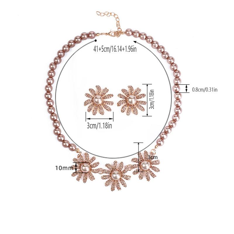 3pcs Draweye Flowers Zircon Sets Zircons Evening Partyy Wedding Bridual Earrings for Women Vintage Fashion Elegant