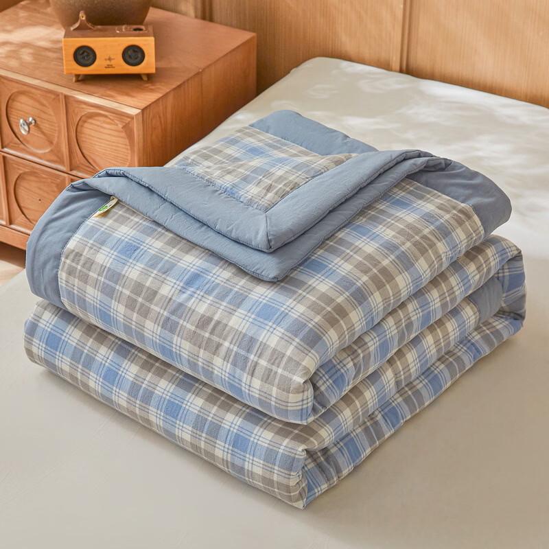 

Brangdy Gingham Washed Cotton Summer Quilt