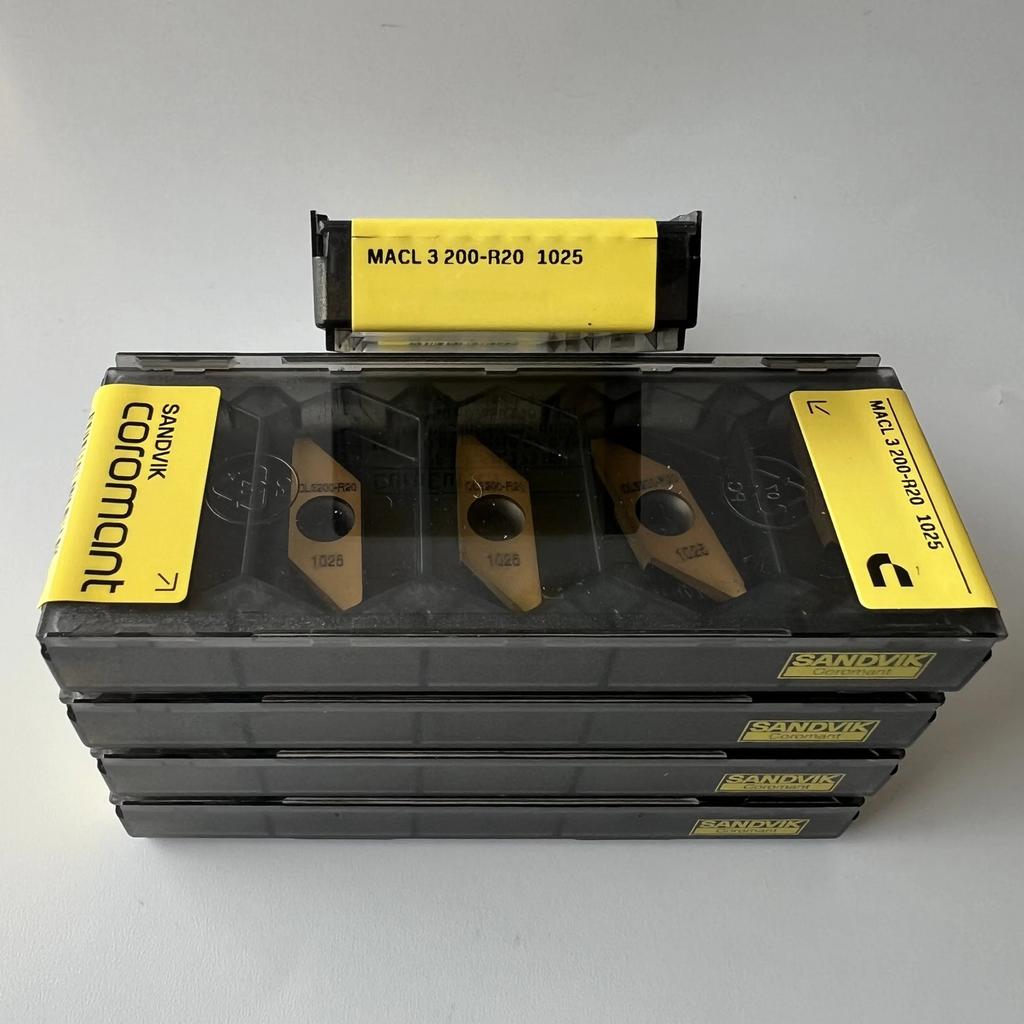 SANDVIK / MACL3200-R20 1025 / Industrial indexable Carbide Inserts 10 Pcs