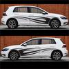 1x Glossy Black Car Body Side Sticker Decal Trim Streamline Flame Look Universal