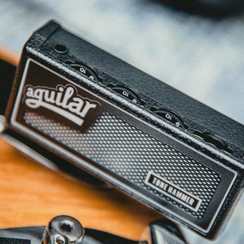 aguilar amPlug 3 TONE HAMMER Bass Headphone Amplifier - Compact, Cable-Free, for Home Practice, Battery-Powered, Built-in Effects, and Tone Hammer Sou