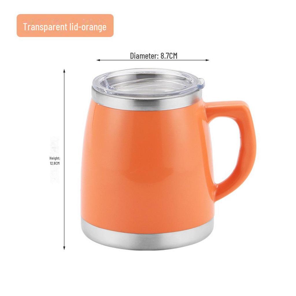 Stainless Steel Thermos Mug with Handle for Men & Women – Ideal for Tea, Coffee, Office, or Water.