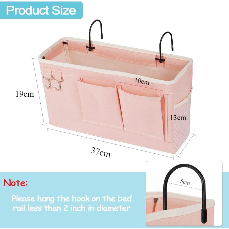 1pcs Bedside Caddy Storage Bag Hanging Organizer for Bunk and Hospital Beds,Dorm Rooms Bed Rails,Can Be Placed Glasses,Books,Mobile Phones,Keys