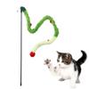 Interactive Cat Plush Teaser Rod Plush/Plastic Cat Play Toy  for Kitten