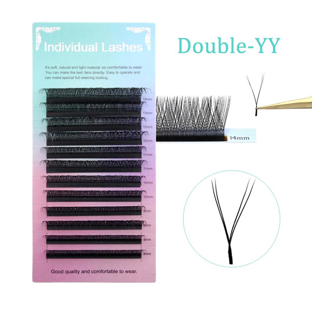 HOLLYLASH YY/W Shaped 2D 3D 4D 5D 6D Hand Woven Automatic Flowering Premade Volume Fans Eyelashes Extensions Individual Lashes