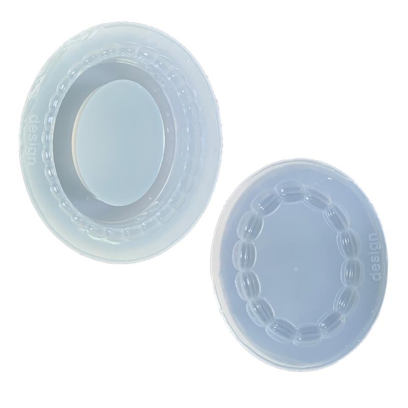 Oval Border Silicone Mold Fondant Mould Cake Decorating Tools Chocolate Gumpaste Mold Sugarcraft for Wedding Birthday