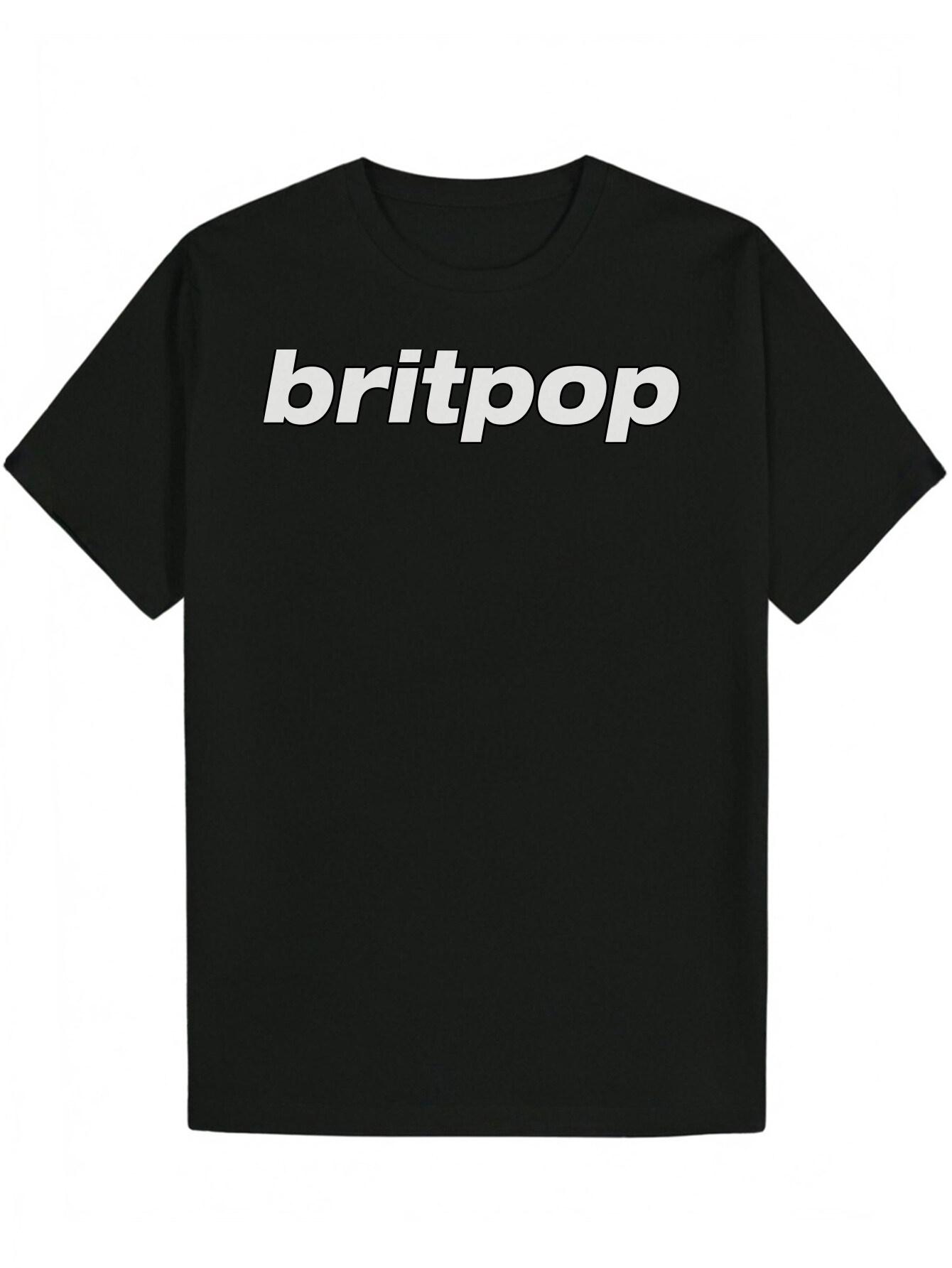 Britpop Graphic T-shirt - Heavyweight 100% Polyester Crew Neck Tee XXXL