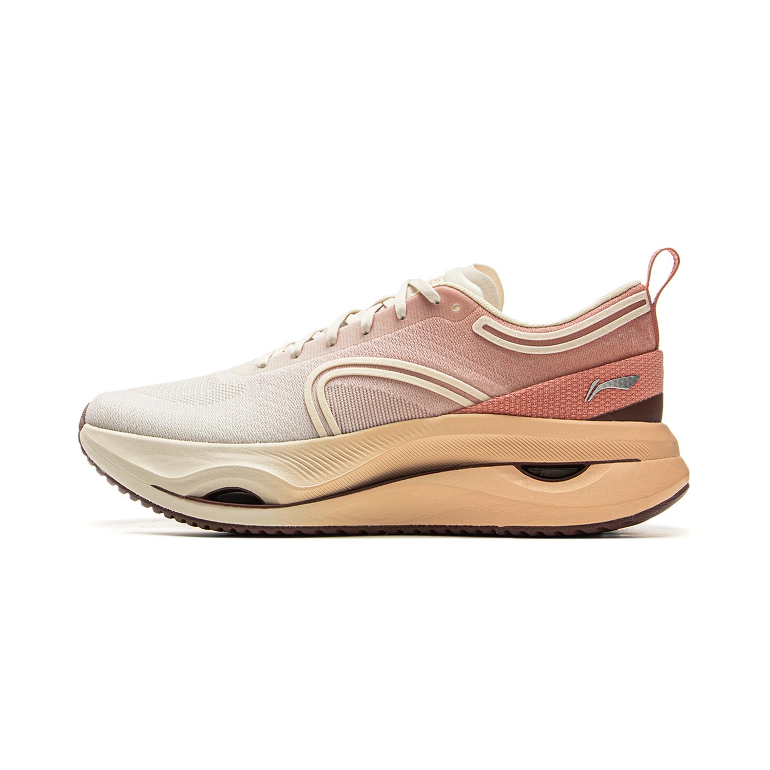 

New LiNing Supportive And Elastic Low-Top Sprint Running Shoes Women s White Orange ARHV002-16 37