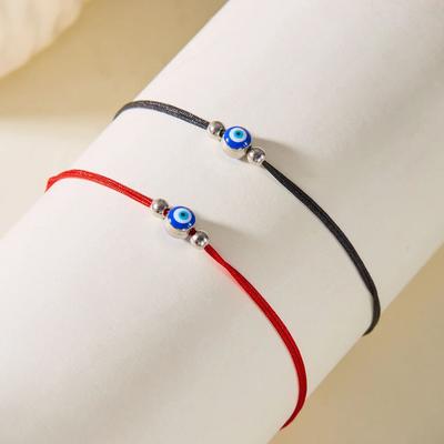 Nový design 10 stylů Šťastné červené provázky Modré náramky se zlým okem pro ženy Ručně pletené pár náramků Amulet Šperky přátelství