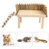 1 set Logs Hamster Climbing Platform Handcrafted With Ladder Small Pet Activity Playground Chewable Stable