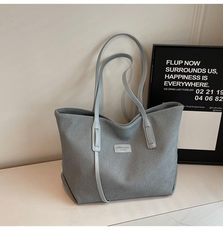 Fashion Big Bag Women's New 2025 Large-capacity Shoulder Tote Bag Casual and Simple College Student Commuting Bag for Class