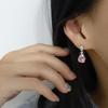 Sui Pink Zirconia Teardrop Earrings - Exquisite Pear-shaped Dangles for Women