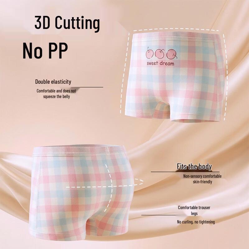 Niduo Bear Girls' Cotton Boxer Briefs