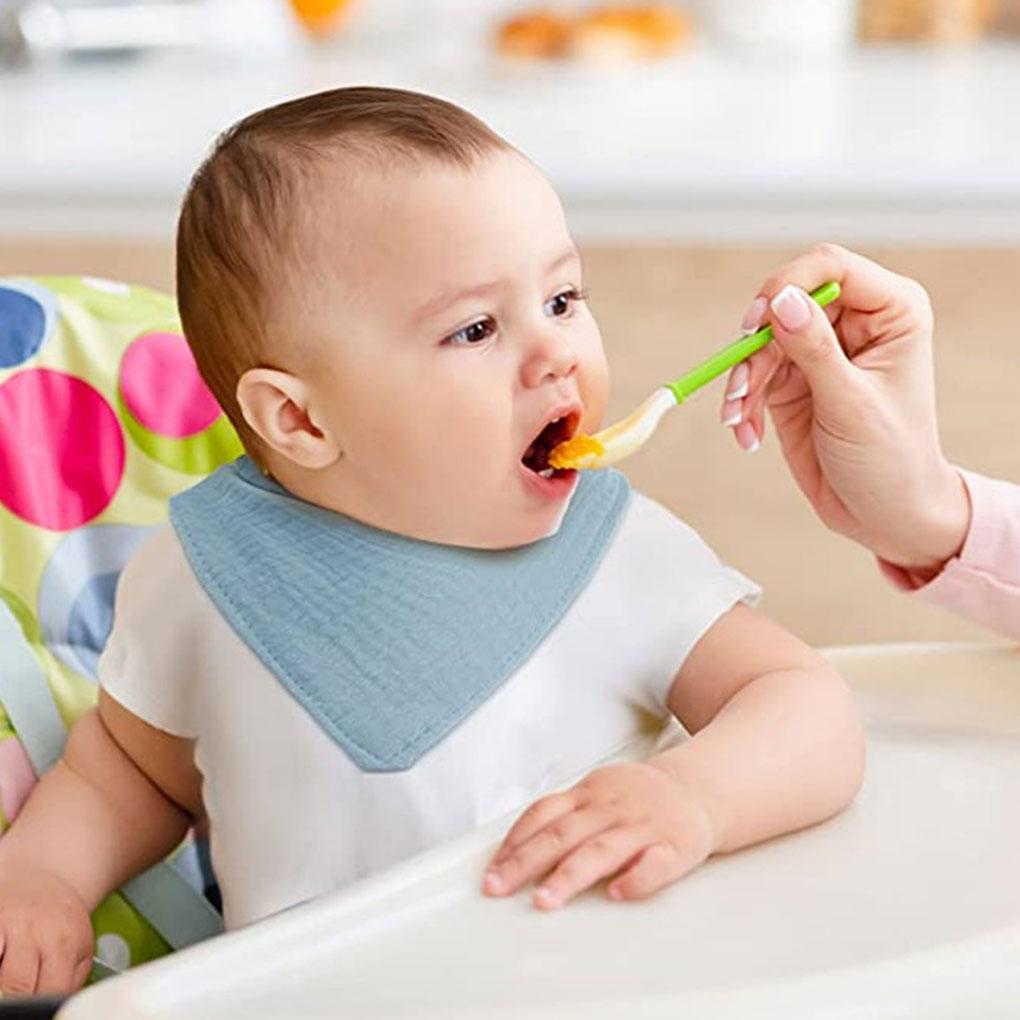 Adjustable Kids Drooling Bib Soft and Absorbent for Newborns Eco-Friendly Cloth Water Absorb Bandana for Boys Girls, Color No. 55