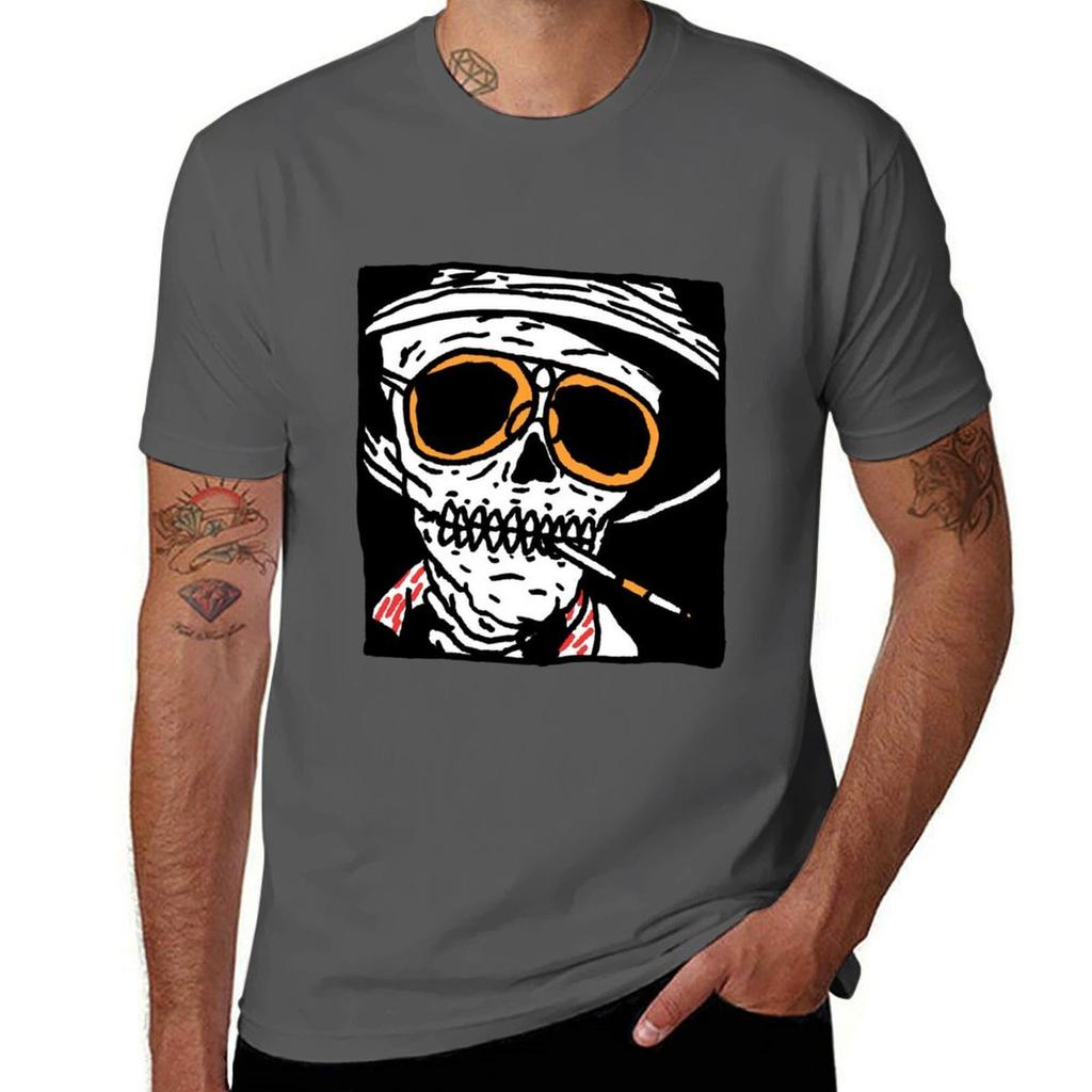 T-shirt Crâne Fear And Loathing Taille L Coton Doux