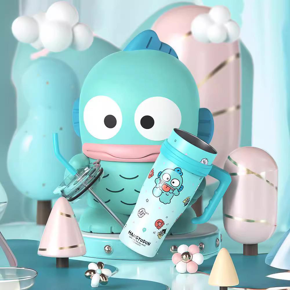 Sanrio Ice Buster Large Capacity Straw Cup - 2025 New Style Jumbo Thermos for Girls