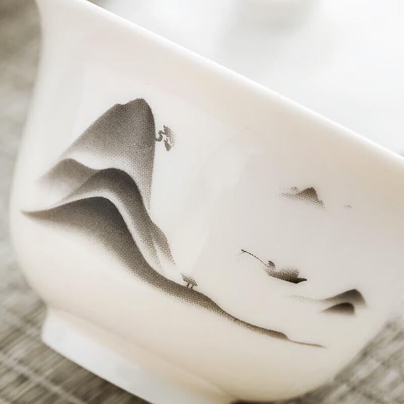 White Jade Porcelain Gongfu Tea Set