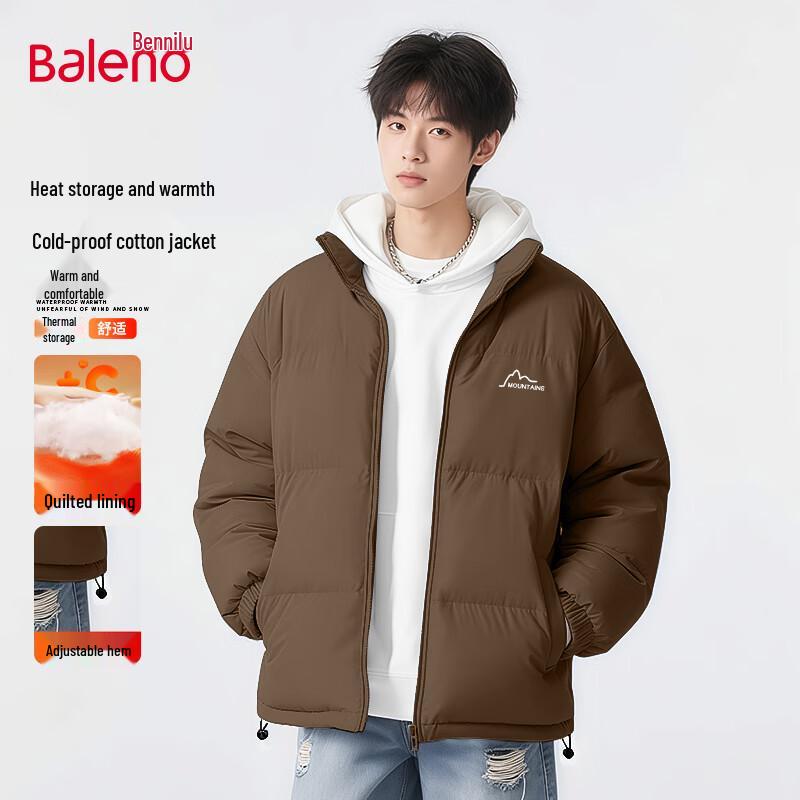 Baleno Men's American-Style Stand Collar Padded Winter Jacket