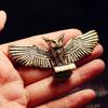 Solid Brass Cute Owl Small Statue Vintage Animal Miniatures Figurines Desktop Decorations Crafts Home Decors Ornaments Sculpture