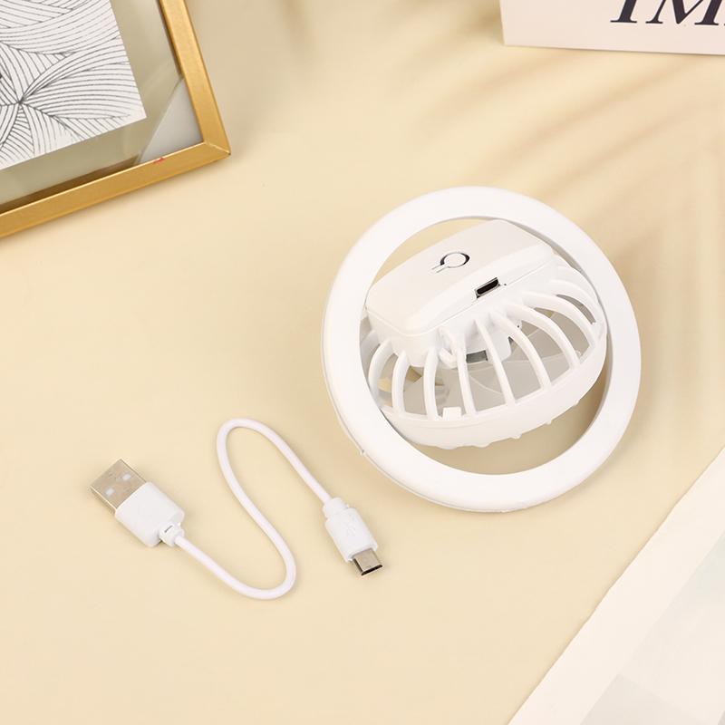 Usb Charging Fan 360° Rotating Small Fan Cooling Fan Portable Fan For Children Summer Fan Hat Accessories