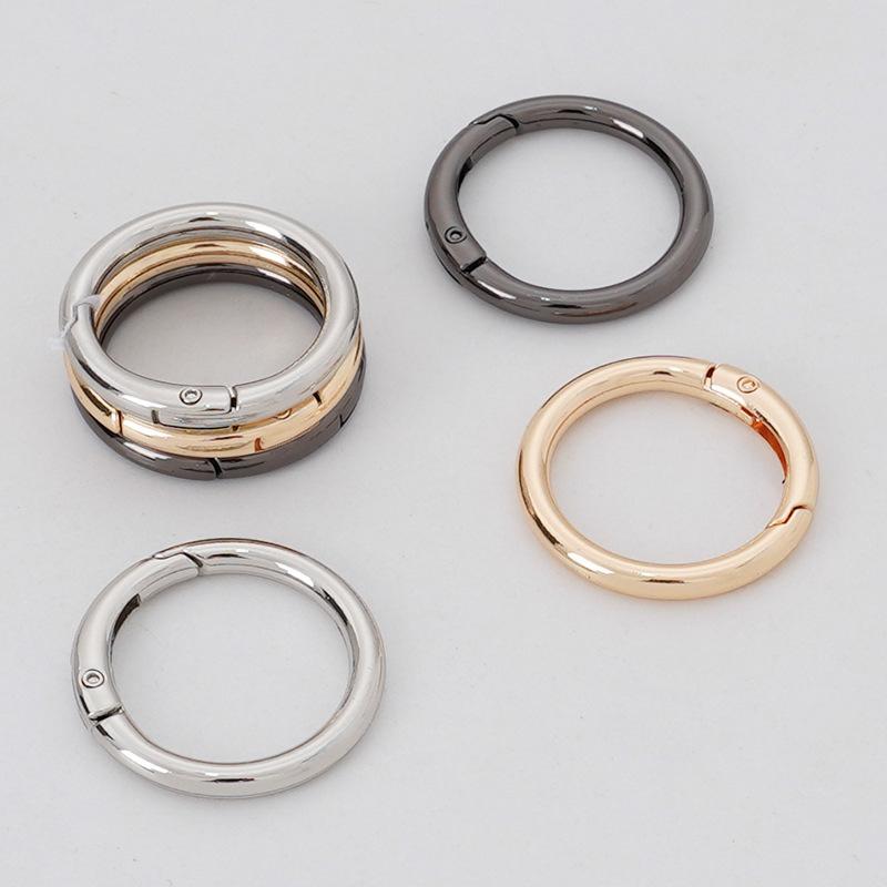 DIY Zinc Alloy Spring Ring, Key Ring, Metal Round Ring, Spring Ring, Round Pendant Buckle, Movable Opening Ring