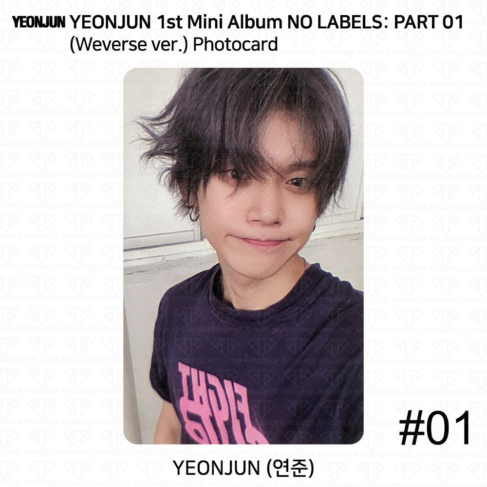 YEONJUN Primul Mini Album FĂRĂ ETICHETE:Partea 01 Weverse/Set-Up C Fotocard Oficial TXT
