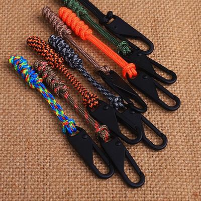 Outdoor Creative Detachable Zipper Sliders Durable Wear-resistant Zipper Pull Head Umbrella Rope Woven Pull Rope Outdoor
