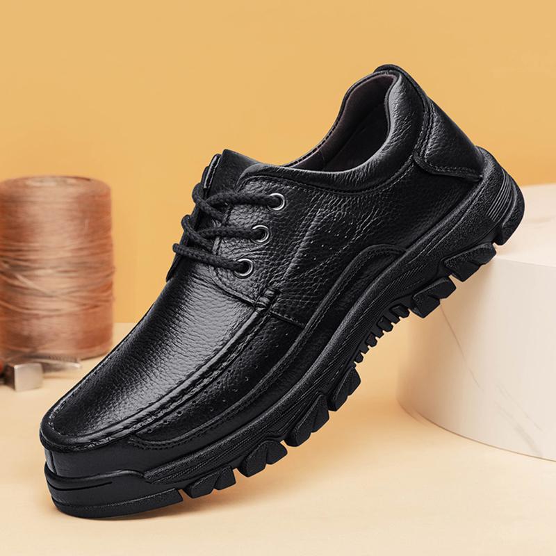 Fashion Slip Resistent Luxury Man Leisure Hiking Shoes Genuine Leather Male Outdoor Shoes Fashion Driving Shoes Comfy Business Footwear