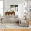 Modular Compression Sofa, Chenille Fabric, Filled with 30D High-Resilience Foam. Easy To Move, Non-Slip Base, Ideal for Living Room - Gray