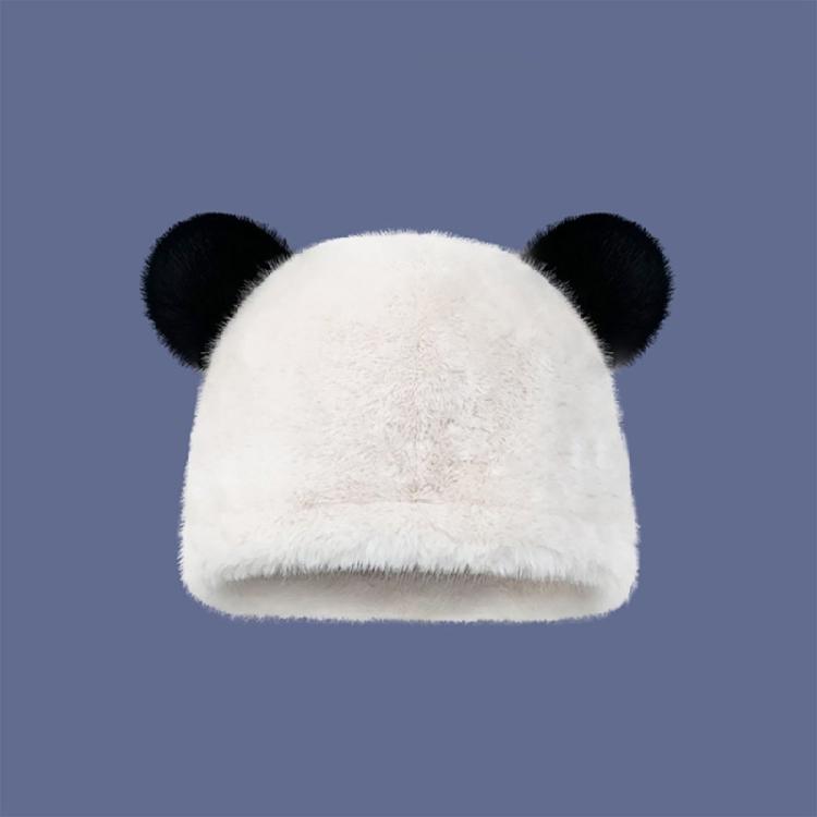 Plush Skull Cap Outdoor Sport Warm Hat Cartoon Bear Ear Beanie Skiing Hiking Cap