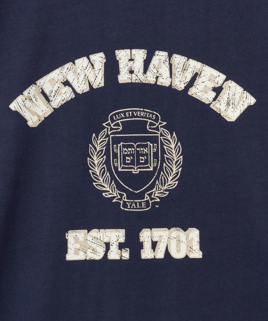 YALE New Haven Graphic Ringer T-Shirt_Navy