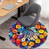 Colorful Stained Glass Mandala Window DecorRound Non-Slip chair mat chair carpet for office Rugs for Office Decor Gift For Valentine's Day Mother's Da