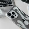 Neue 3D-Flammenmuster-Handyhülle für iPhone 16 15 13 12 11 14 ProMax Plus Modische Hohl-Schlank Stoßfeste Schutzhülle Weiches Cover